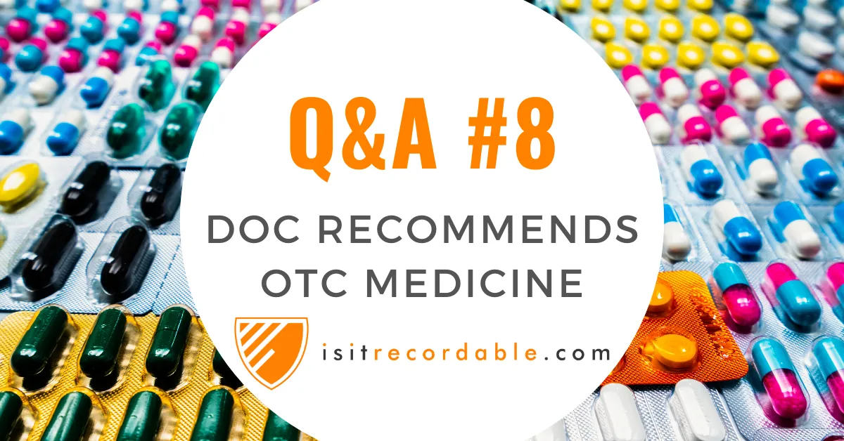 Illustration for the scenario: Doctor Recommends Over-the-Counter Medicine at Prescription Strength