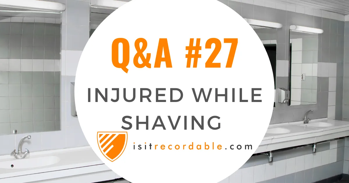 Illustration for the scenario: Injured While Shaving at Work