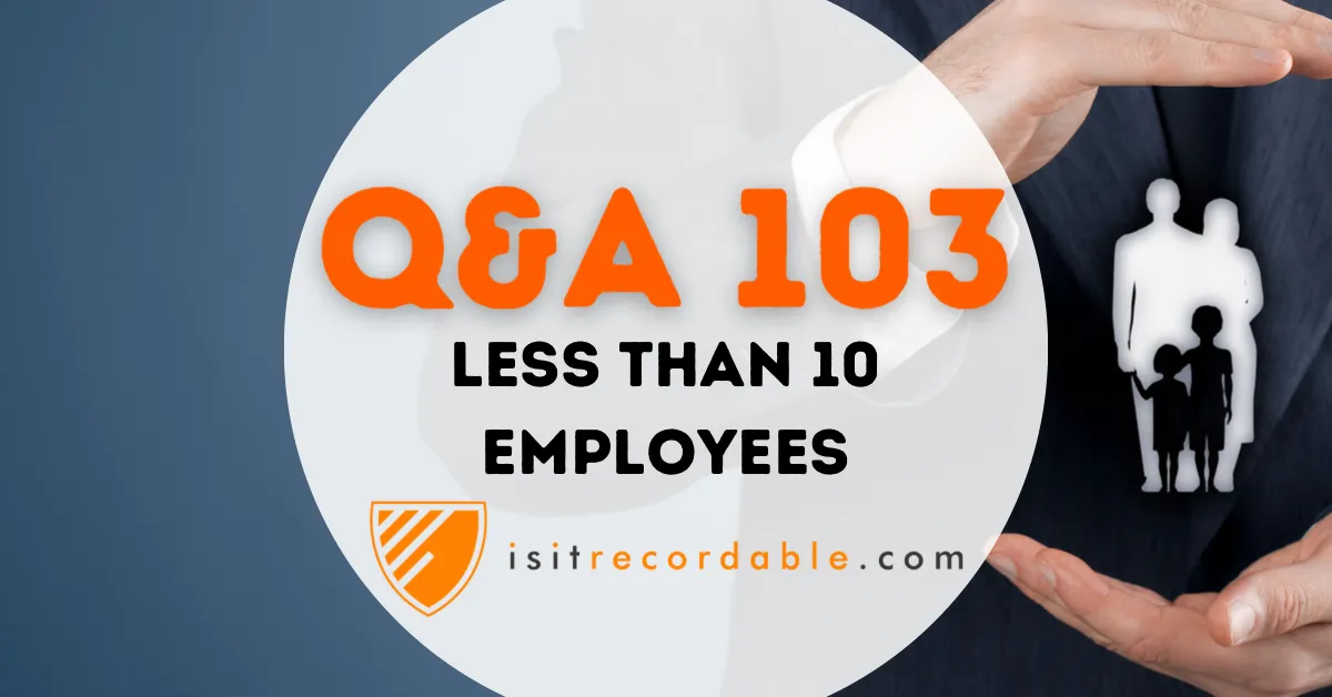 Illustration for the scenario: Less than 10 Employees
