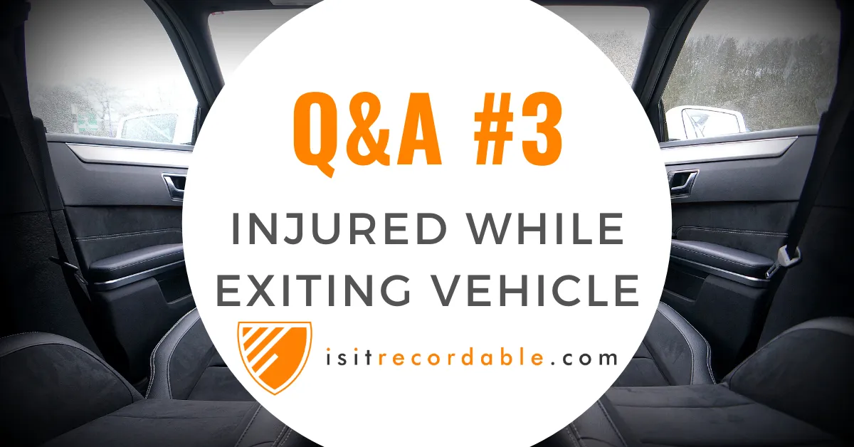 Illustration for the scenario: Injured While Exiting Vehicle