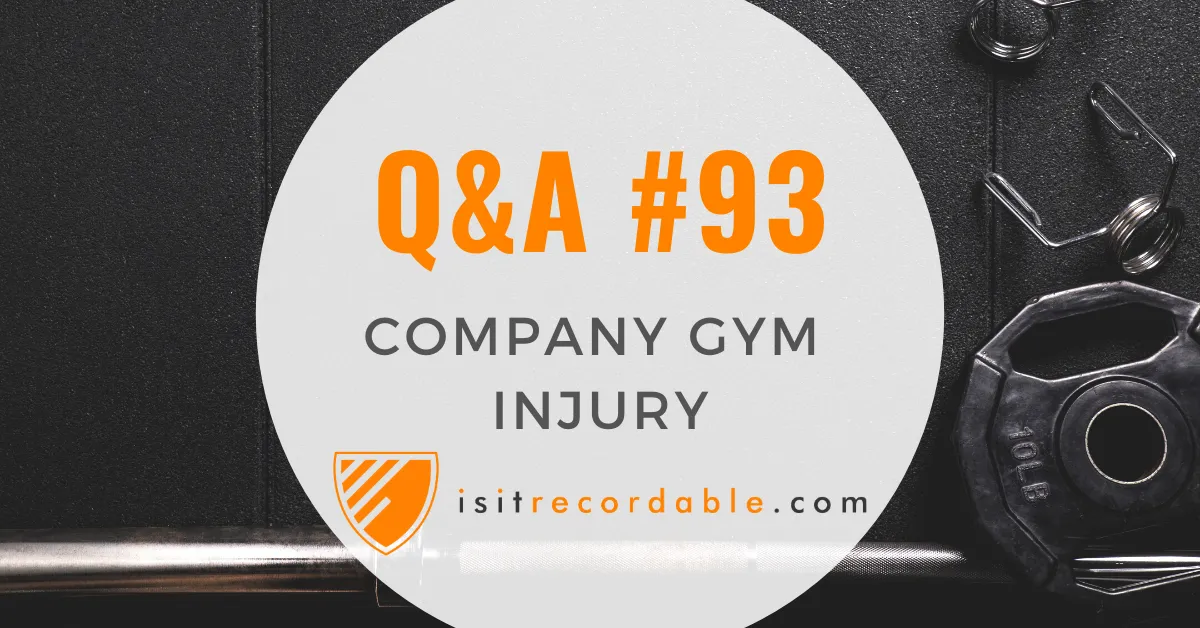 Illustration for the scenario: Company Gym Injury