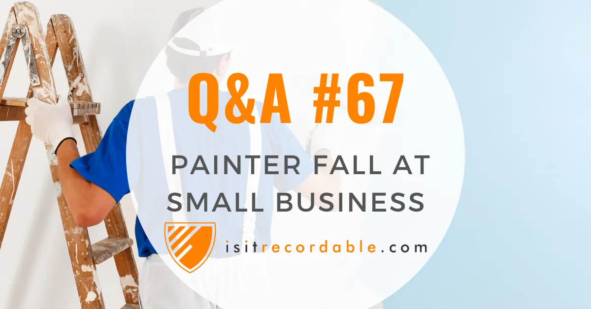 Illustration for the scenario: Painter Fall (at a small business)