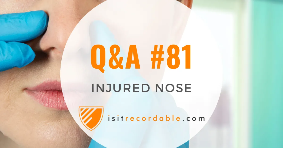 Illustration for the scenario: Injured Nose