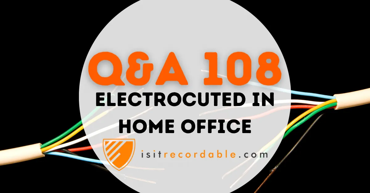 Illustration for the scenario: Electrocuted in Home Office